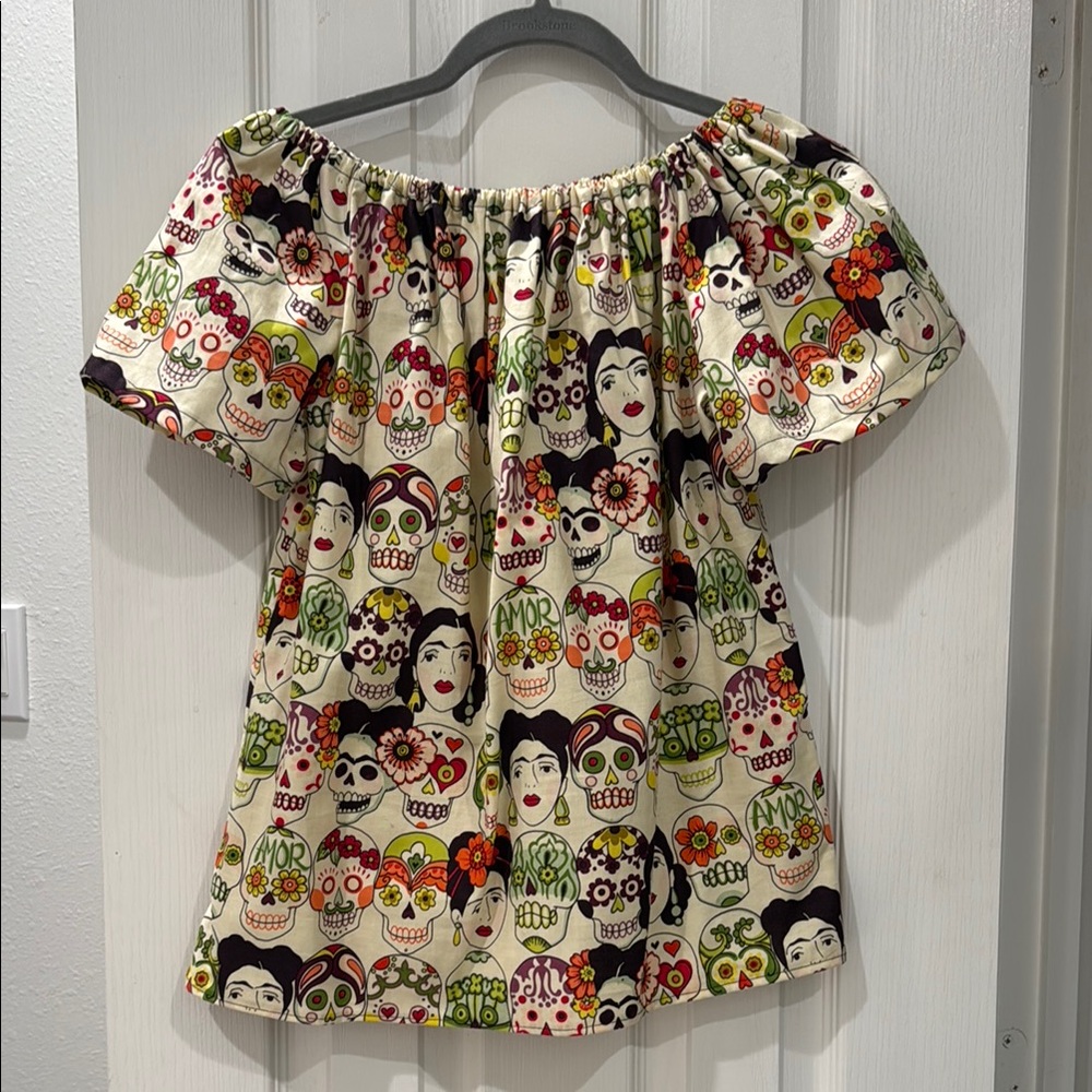 Frida Kahlo 💀 Inspired Off-Shoulder Top